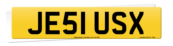 Registration number JE51 USX